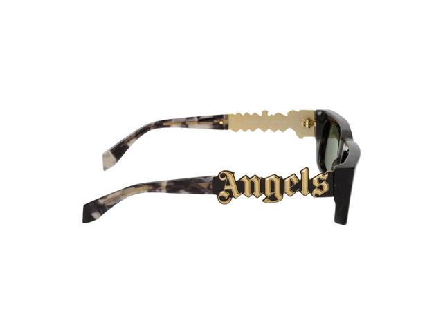 Palm Angels Palm Angels Milford Sunglasses In Rectangle Square Frame With Green Lens Havana - view 3