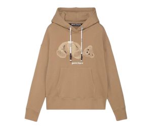 Buy Palm Angels PA Bear Hoodie Beige Brown at Sasom – Authentic and Ready to Ship