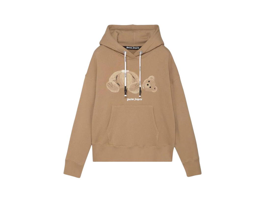 Palm Angels Palm Angels PA Bear Hoodie Beige Brown