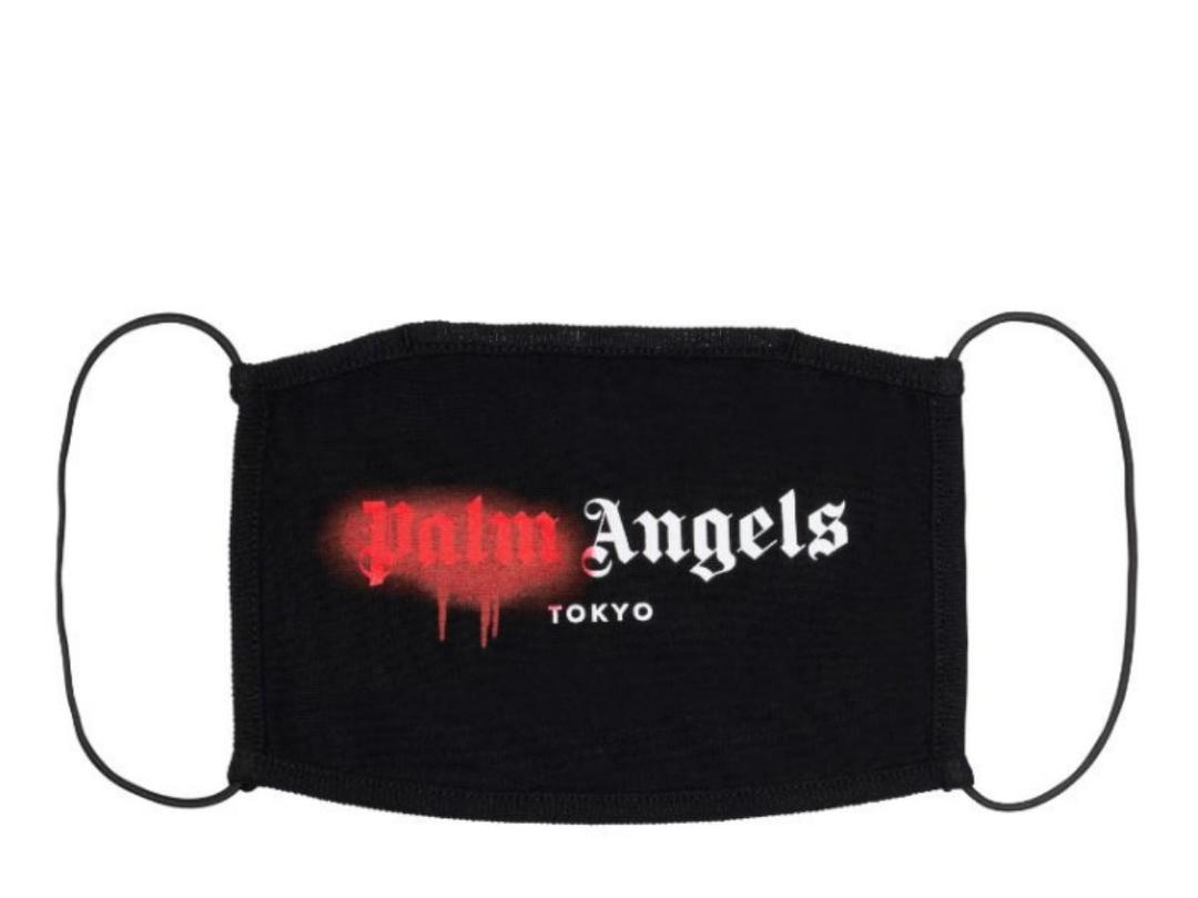 Palm Angels Palm Angels Paint Logo Face Mask Black Red