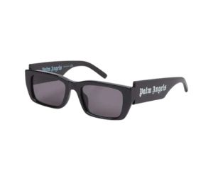 Buy Palm Angels Palm Sunglasses In Black Acetate Frame With Silver Logo And Dark Grey Lenses at Sasom – Authentic and Ready to Ship