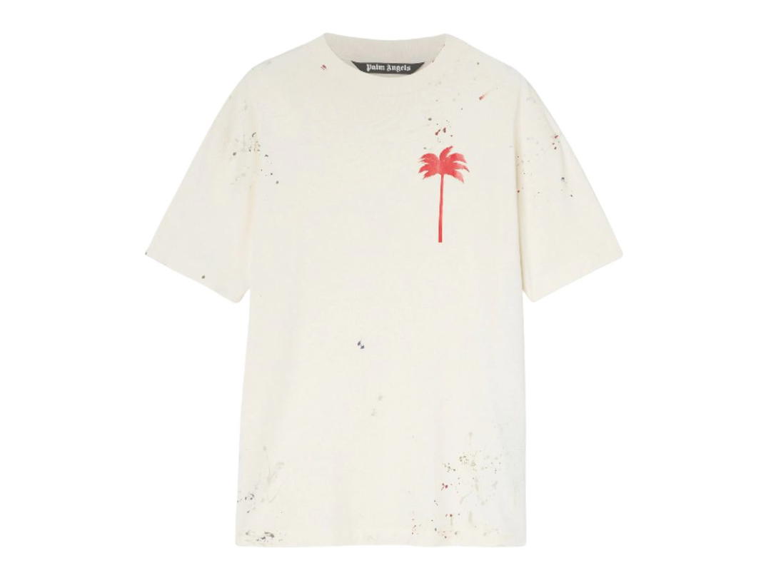 Palm Angels Palm angels Palm Tree Painted T-shirt Off White Red
