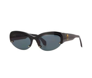 Buy Palm Angels Palmdale Sunglasses In Cat Eye Frame With Dark Grey Lens Shiny Black at Sasom – Authentic and Ready to Ship