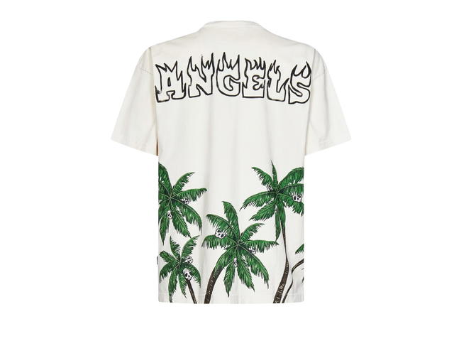 Palm Angels Palm Angels Palms And Skull Vintage T-Shirt White Green - view 2