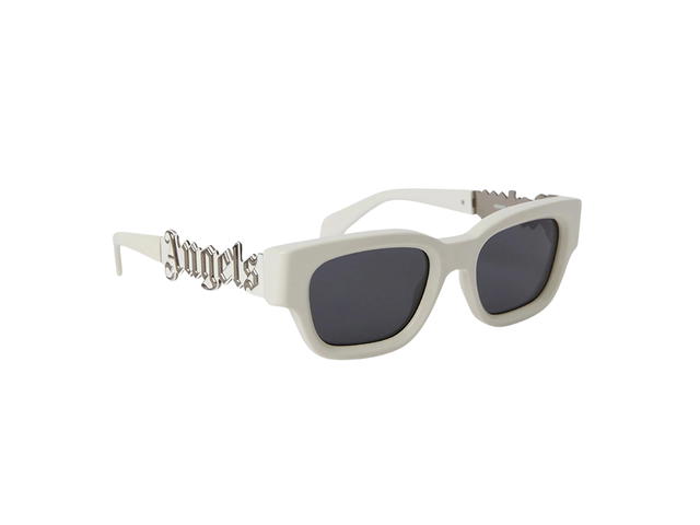 Palm Angels Palm Angels Posey Sunglasses In Acetate Frame With Dark Grey Lens White - view 2