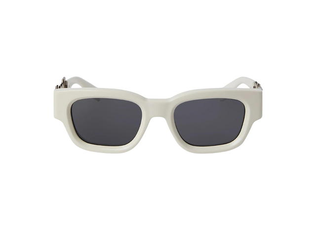 Palm Angels Palm Angels Posey Sunglasses In Acetate Frame With Dark Grey Lens White - view 3