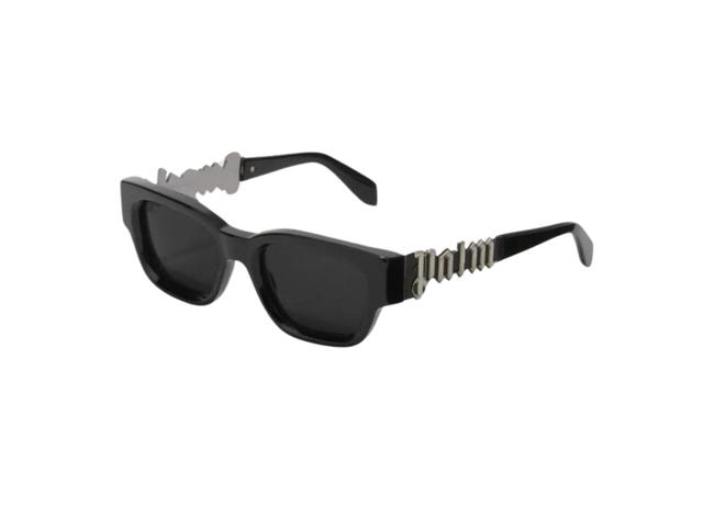 Palm Angels Palm Angels Posey Sunglasses In Black Acetate-Metal Frames With Dark Grey Lenses - view 2