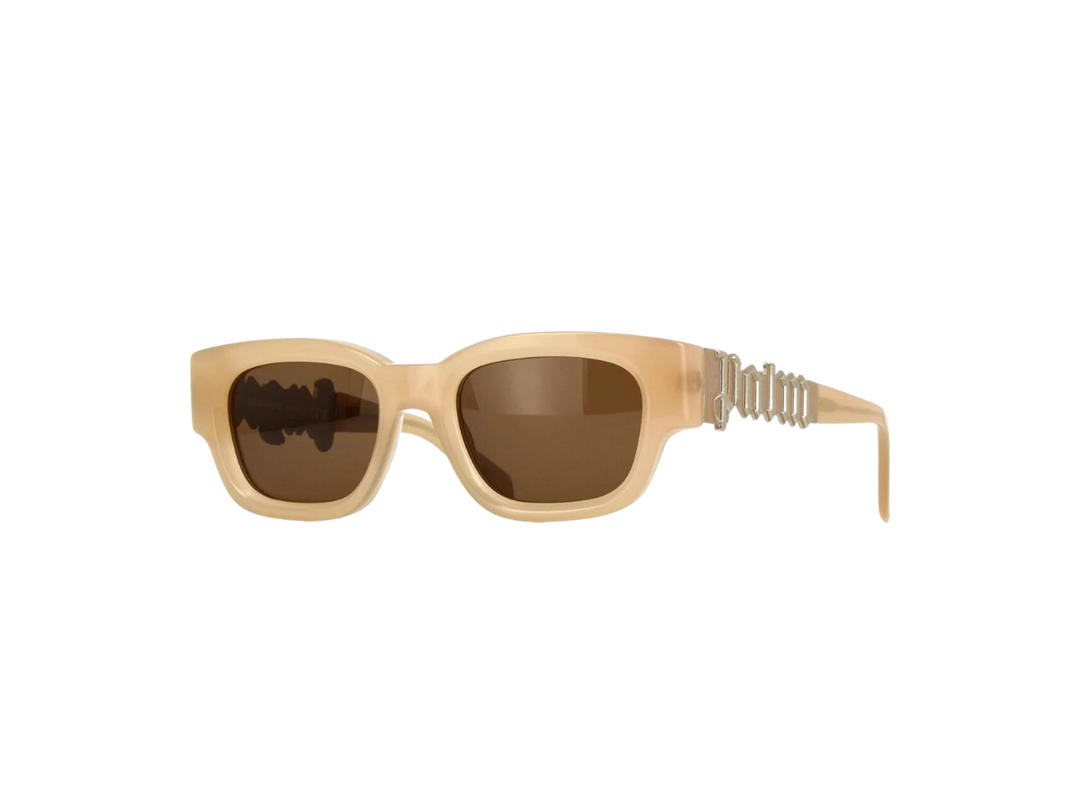 Palm Angels Palm Angels Posey Sunglasses In Square Frame With Brown Lens Sand Opal