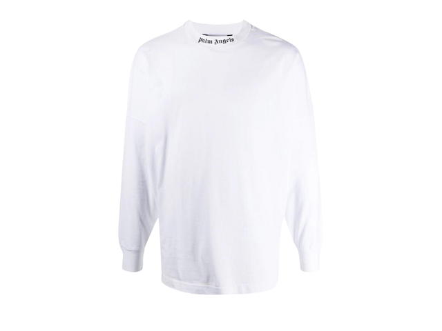 Palm Angels Palm Angels Printed Logo Long-Sleeved T-Shirt White - view 1
