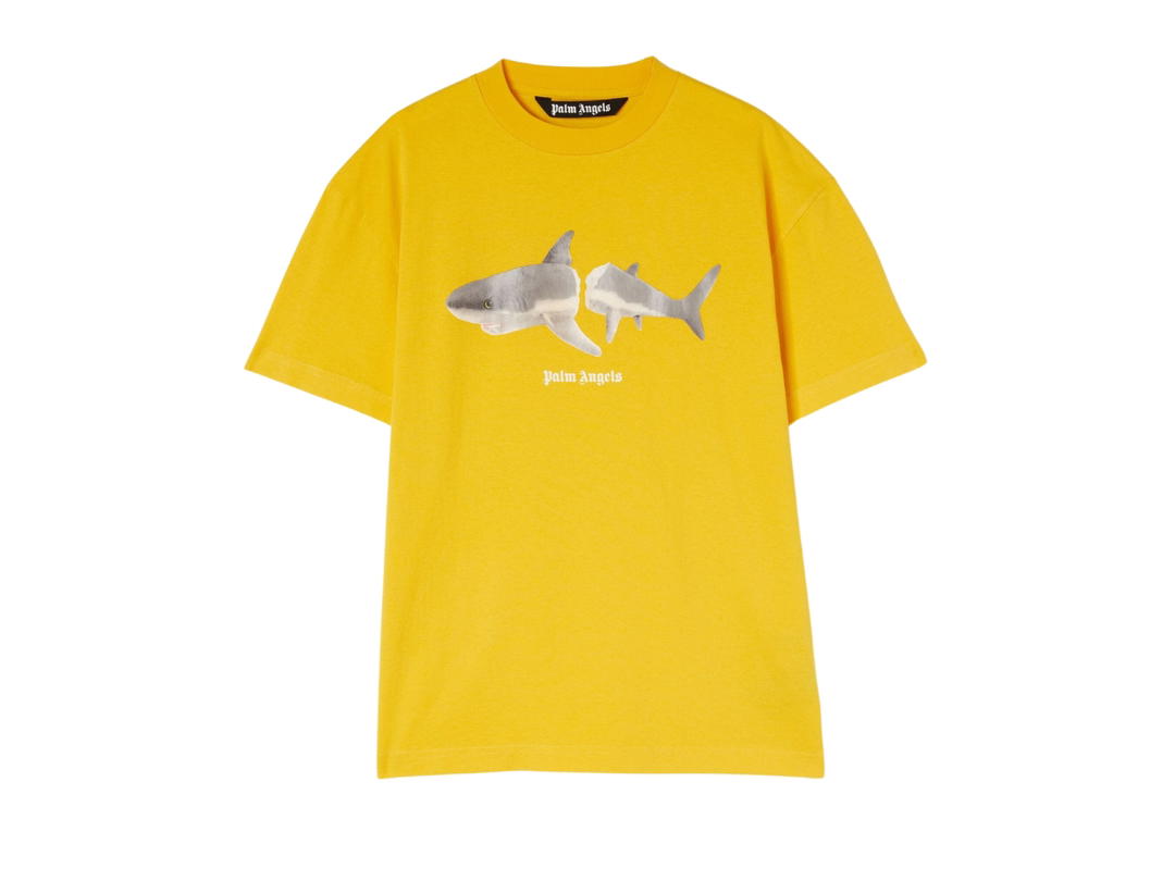 Palm Angels Palm Angels Shark Classic T-Shirt Yellow White