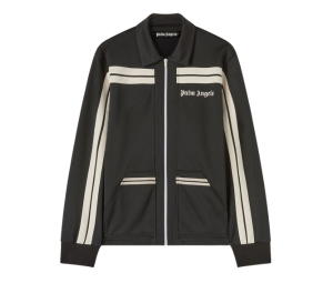 Buy Palm Angels Shirt Collar Track Jacket Black Off White at Sasom – Authentic and Ready to Ship