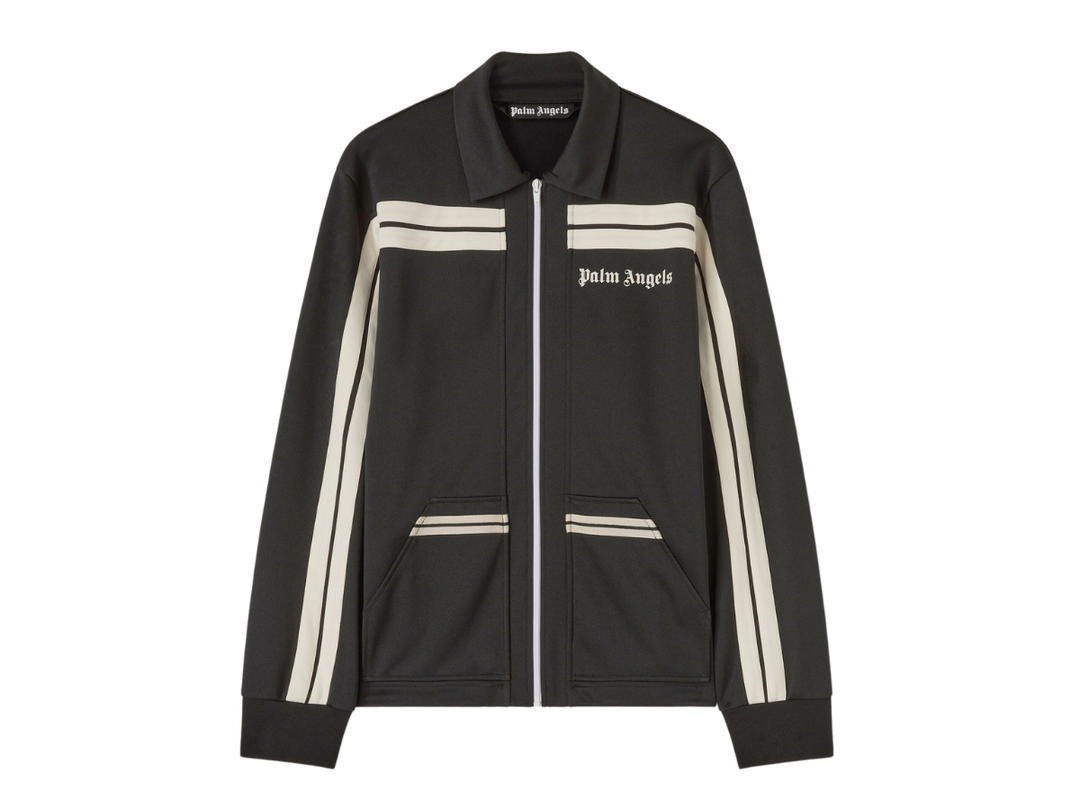 Palm Angels Palm Angels Shirt Collar Track Jacket Black Off White
