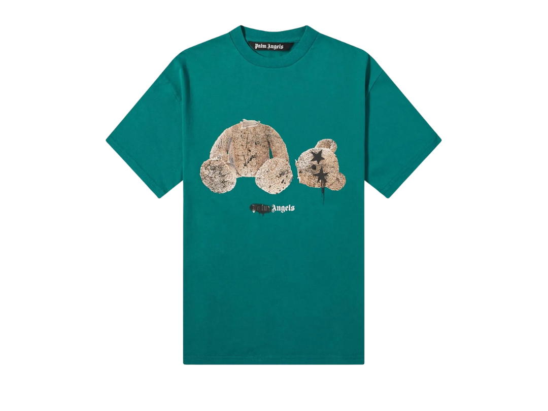 Palm Angels Palm Angels Spray Logo Kill The Bear Tee Forest-Green