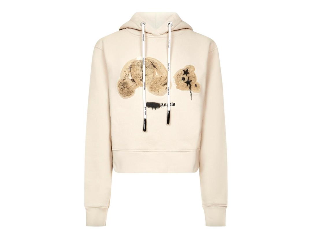 Palm Angels Palm Angels Sprayed Bear Sweatshirt Beige