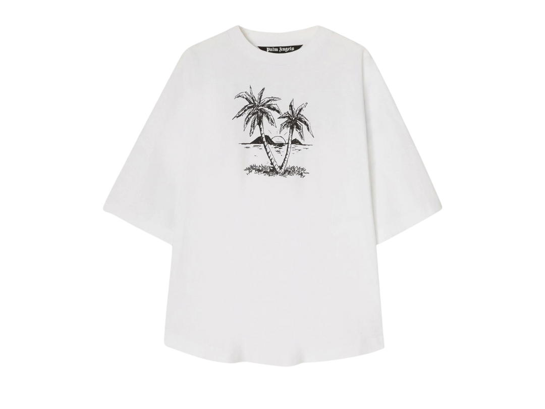 Palm Angels Palm Angels Sunset Palms Over T-Shirt White