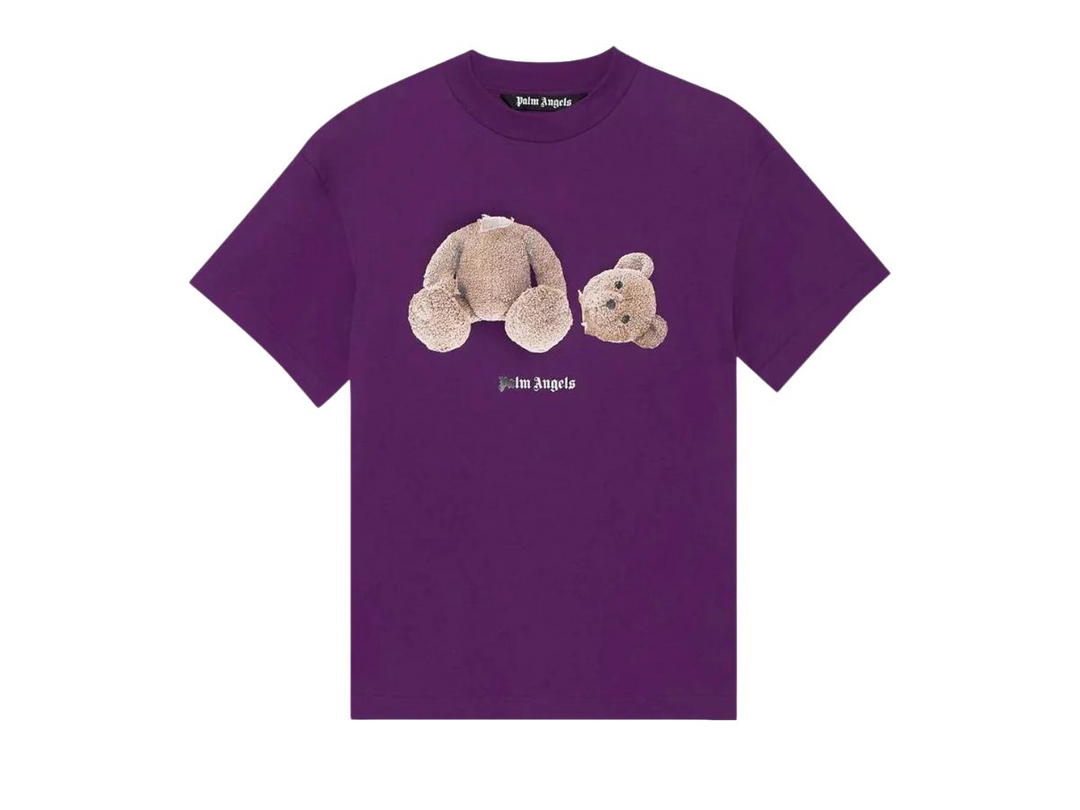 Palm Angels Palm Angels Bear Classic T-Shirt Purple Brown