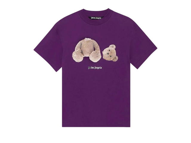 Palm Angels Palm Angels Bear Classic T-Shirt Purple Brown - view 1
