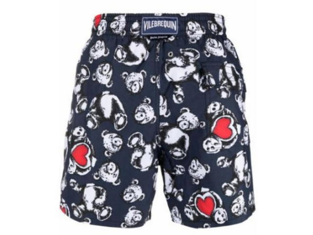 Palm Angels Palm Angels x Vilebrequin bear print swim shorts blue - view 2