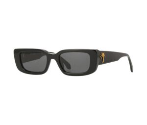 Buy Palm Angels Yosemite Sunglasses In Shiny Black Acetate Frame With Gold Palm And Dark Grey Lenses at Sasom – Authentic and Ready to Ship