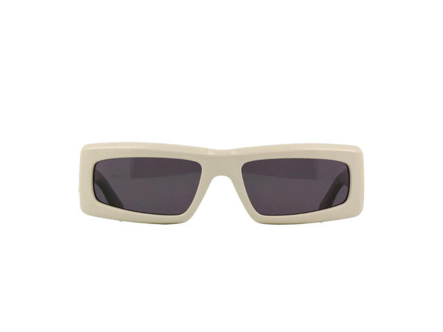 Palm Angels Palm Angels Yreka Sunglasses In Acetate Frame With Dark Grey Lens Ivory White - view 2