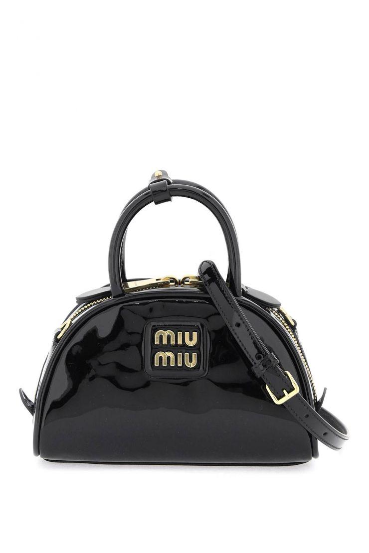 Miu Miu MIU MIU Patent leather mini bowling bag Miu Miu