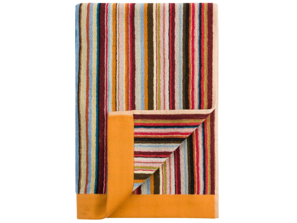 Paul Smith Paul Smith Medium Signature Stripe Beach Towel Orange Edges