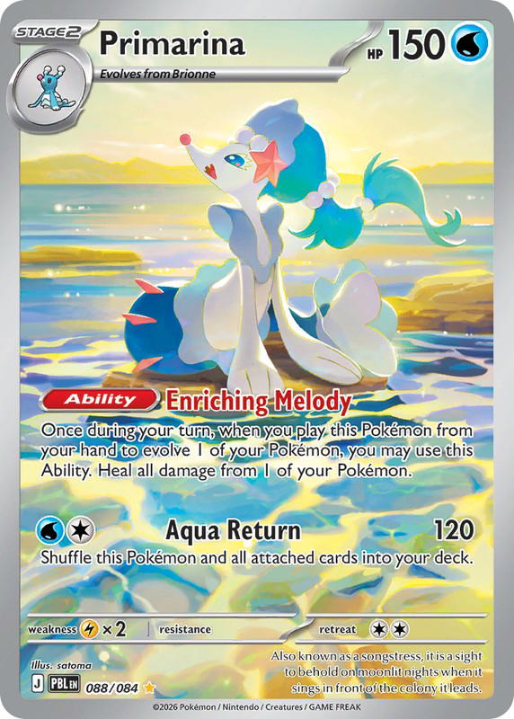 Pokemon Pokemon Primarina IR [PBL 088/084] Mega Evolution "Pitch Black" (EN)