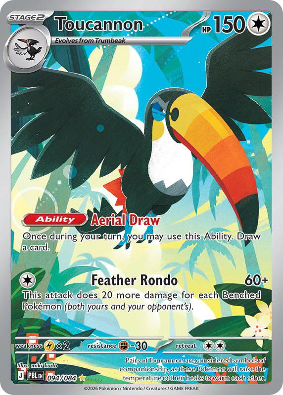 Pokemon Pokemon Toucannon IR [PBL 094/084] Mega Evolution "Pitch Black" (EN)