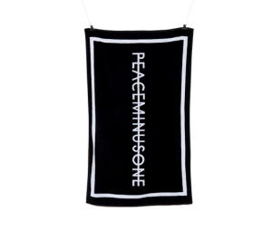 Buy Peaceminusone Beach Towel #1 Black at Sasom – Authentic and Ready to Ship