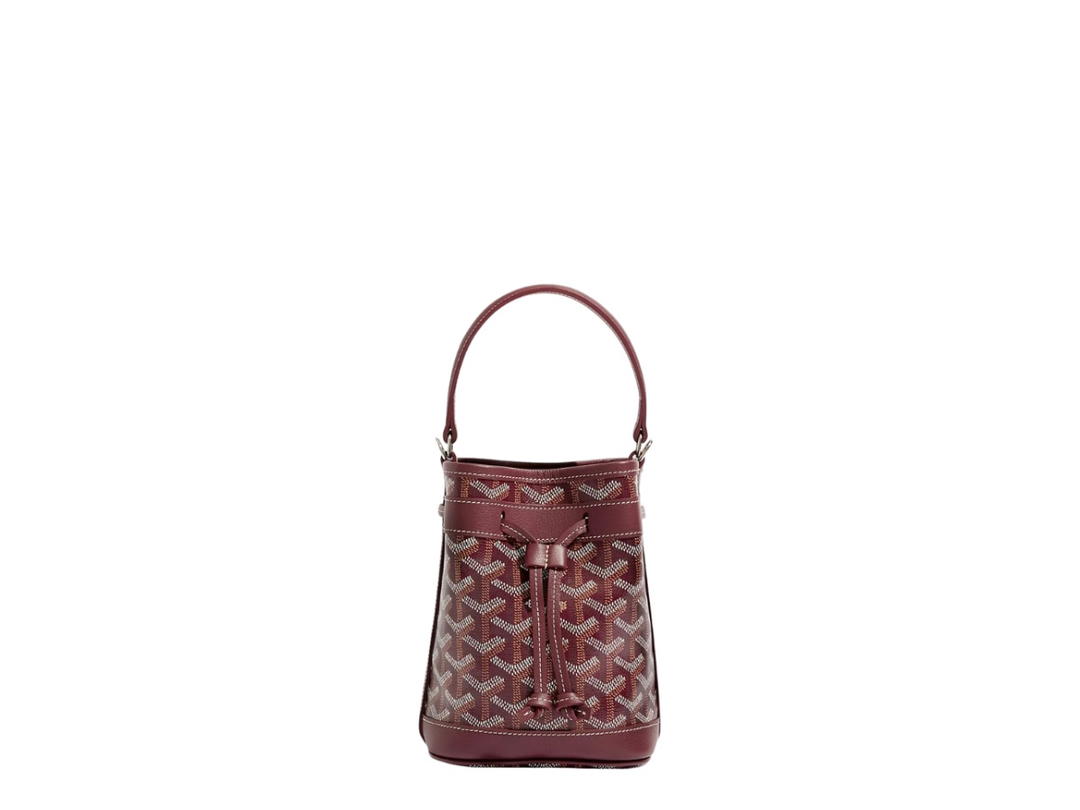 Goyard Goyard Petit Flot Mini Bucket Bag Burgundy