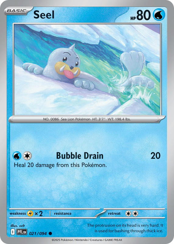 Pokemon Pokemon Seel C [PFL 021/094] Mega Evolution "Phantasmal Flames" (EN)