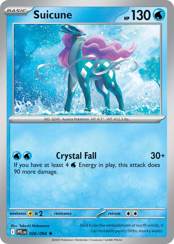 Pokemon Pokemon Suicune R [PFL 026/094] Mega Evolution "Phantasmal Flames" (EN)