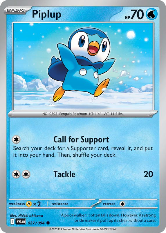 Pokemon Pokemon Piplup C [PFL 027/094] Mega Evolution "Phantasmal Flames" (EN)