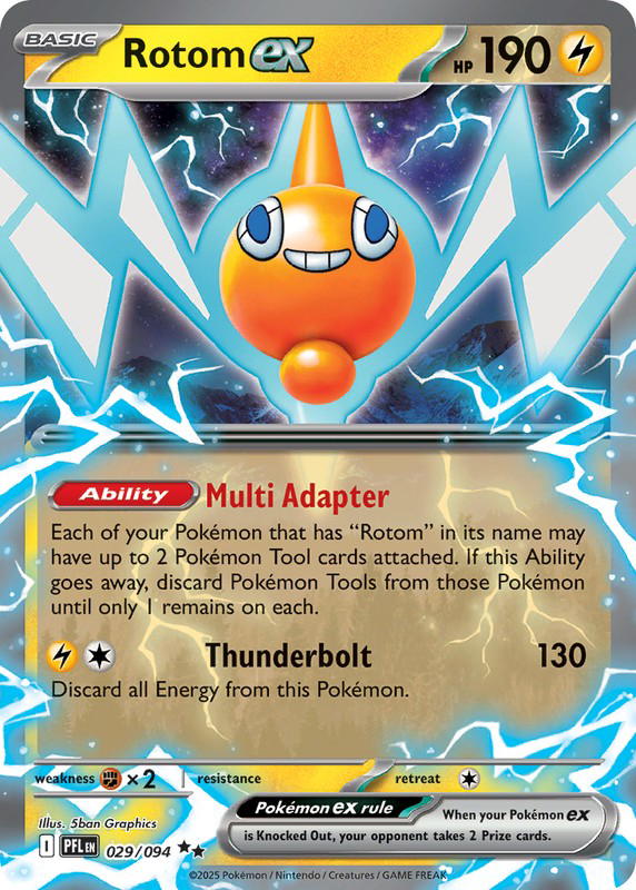 Pokemon Pokemon Rotom ex RR [PFL 029/094] Mega Evolution "Phantasmal Flames" (EN)