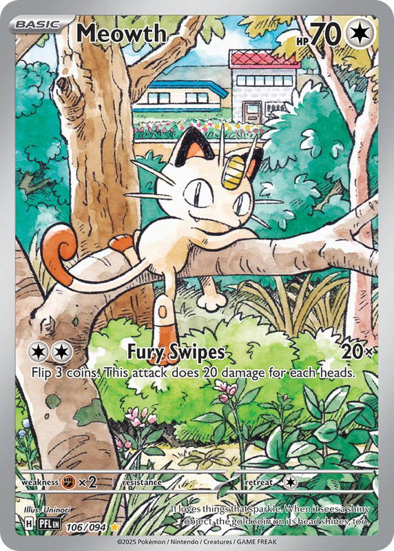 Pokemon Pokemon Meowth IR [PFL 106/094] Mega Evolution "Phantasmal Flames" (EN)