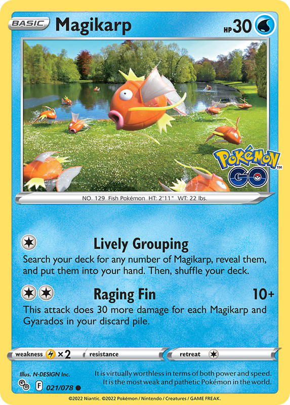Pokemon Pokemon Magikarp C [PGO 021/078] Sword & Shield "Pokémon GO" (EN)