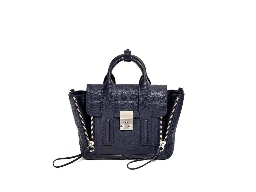 3.1 Phillip Lim Phillip Lim Pashli Mini Satchel In Grain Leather With Silver Nickel Hardware Ink
