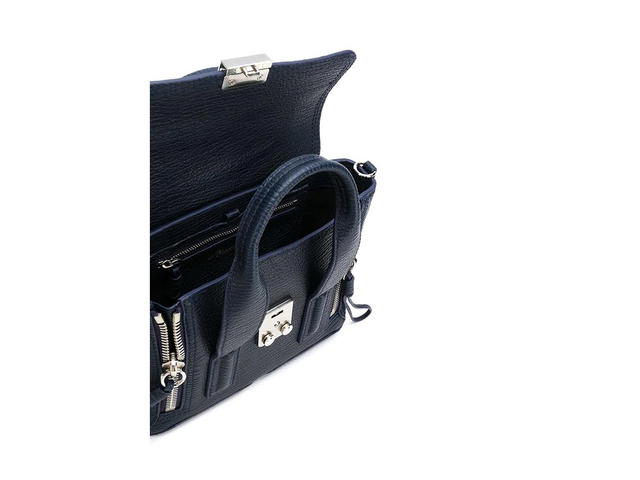 3.1 Phillip Lim Phillip Lim Pashli Mini Satchel In Grain Leather With Silver Nickel Hardware Ink - view 2