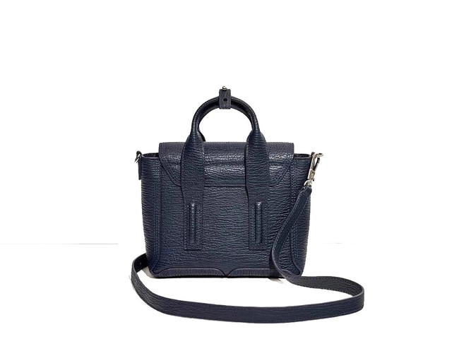 3.1 Phillip Lim Phillip Lim Pashli Mini Satchel In Grain Leather With Silver Nickel Hardware Ink - view 3