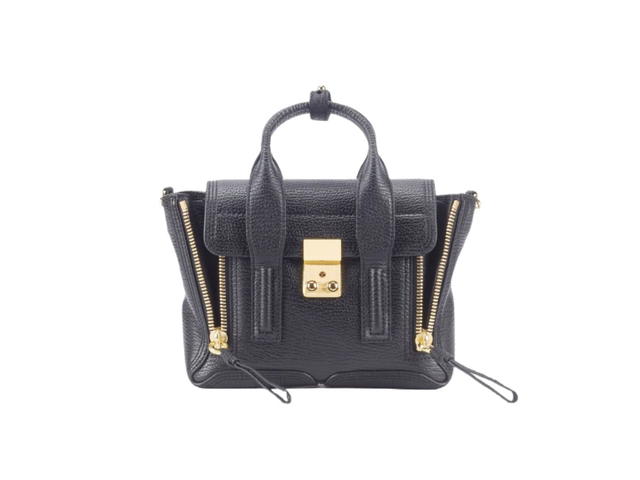 3.1 Phillip Lim Phillip Lim Pashli Nano Satchel In Grain Leather With Nickel Hardware Black - view 1