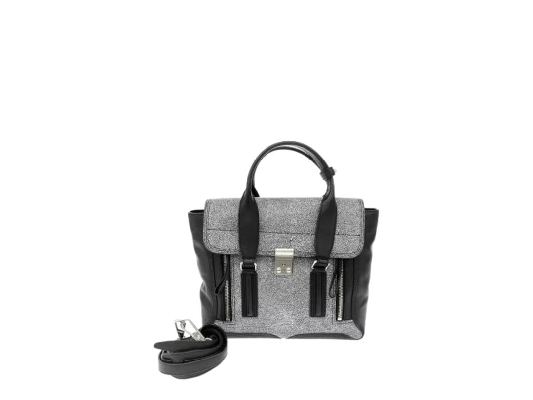 3.1 Phillip Lim 3.1 Phillip Lim Pashli Mini Satchel Metallic Silver Black