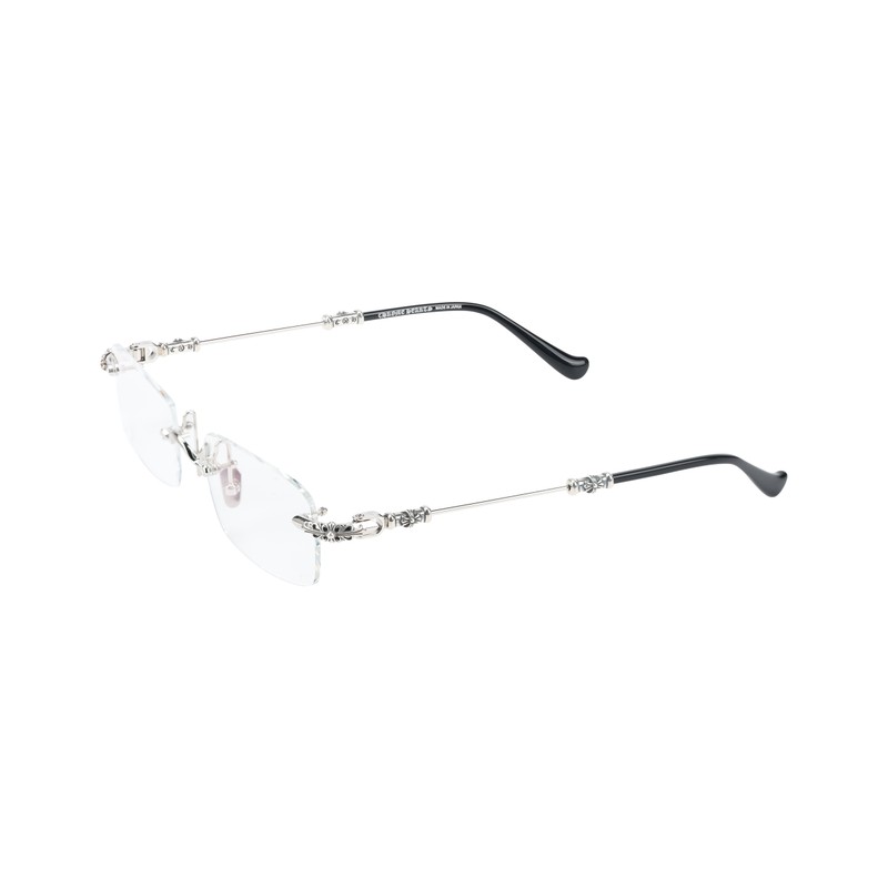 Chrome Hearts Chrome Hearts Rectangular Eyeglass Frames Men's Silver