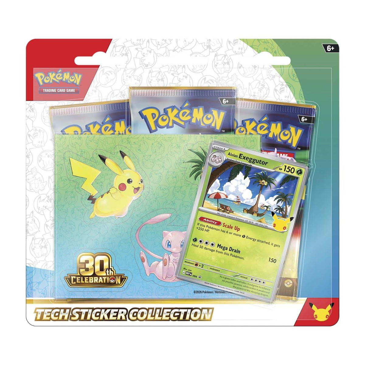 Pokemon Pokemon [30C EN] "30th Celebration" Tech Sticker Collection Alolan Exeggutor (EN)