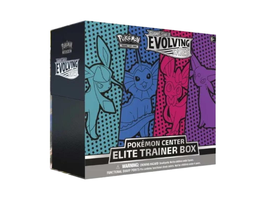 Pokemon Pokemon "Evolving Skies" [Pokemon Center] Elite Trainer Box (ETB) & Glaceon, Vaporeon, Sylveon, Espeon (EN)