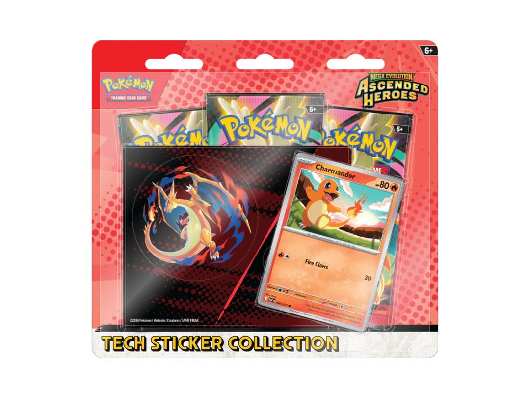 Pokemon Pokemon  Mega Evolution "Ascended Heroes" Tech Sticker Collection & Charmander Promo Card (EN)