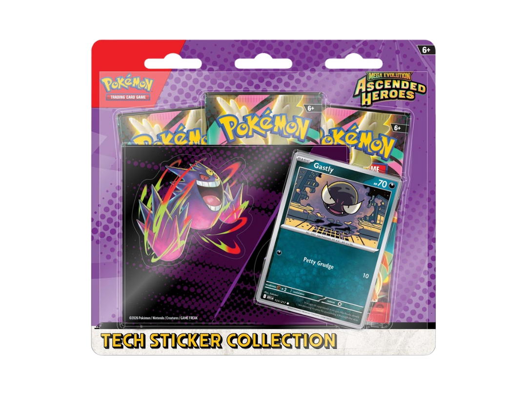 Pokemon Pokemon  Mega Evolution "Ascended Heroes" Tech Sticker Collection & Gastly Promo Card (EN)