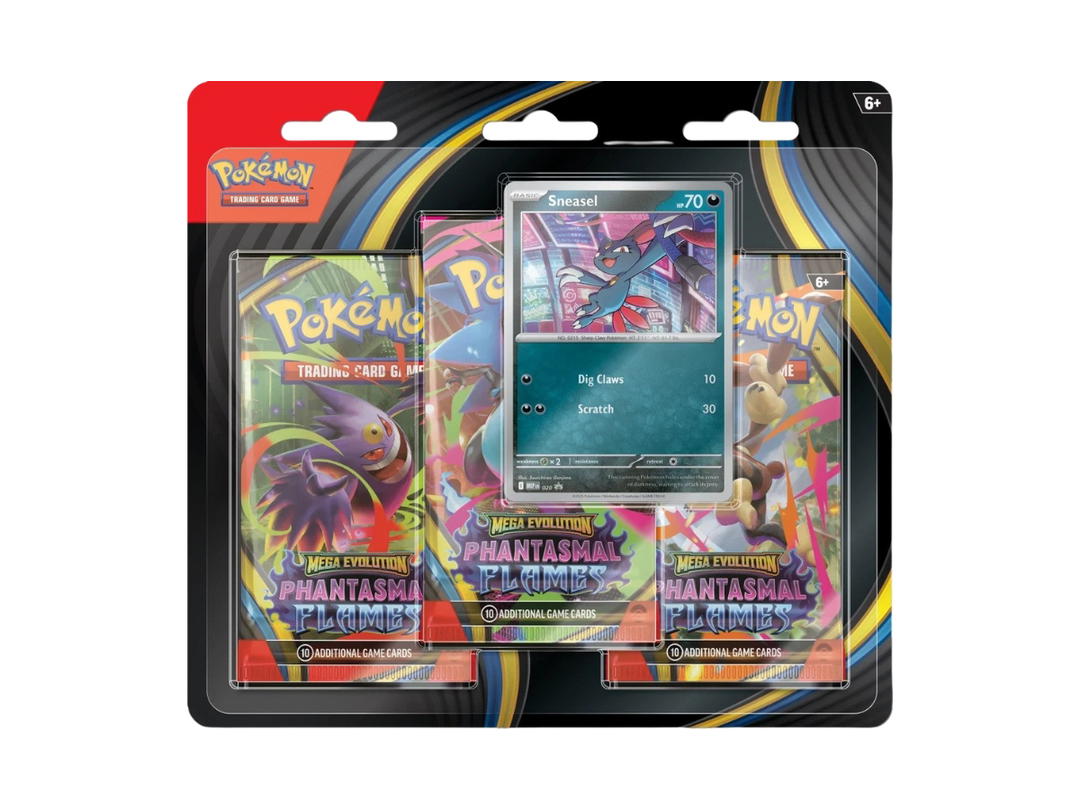 Pokemon Pokemon [PFL] Mega Evolution "Phantasmal Flames" 3 Pack Blister (Random Art) & Sneasel Promo Card (EN)