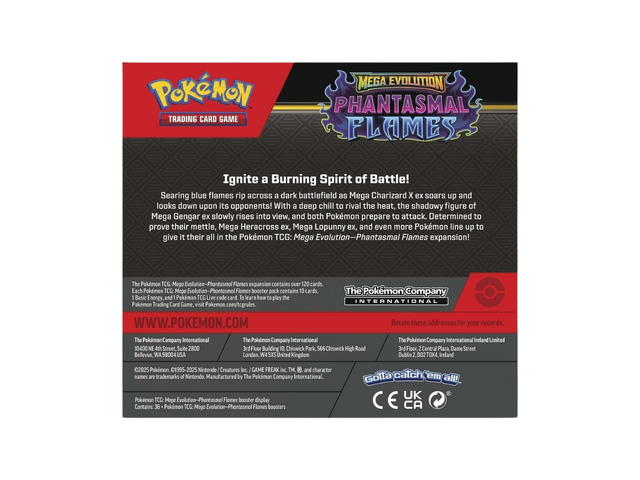 Pokemon Pokemon [PFL]  Mega Evolution "Phantasmal Flames" Booster Display Box (EN) - view 4