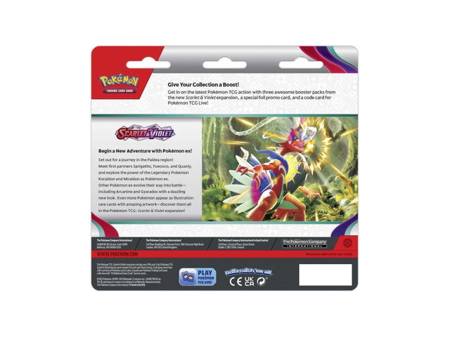 Pokemon Pokemon Scarlet & Violet 3 Pack Blister (Random Art) & Dondozo Promo Card (EN) - view 3