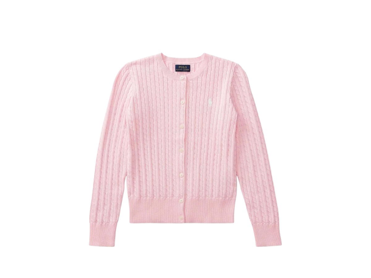 Polo Ralph Lauren Polo Ralph Lauren Cable Knit Logo Cardigan Pink (Kid)